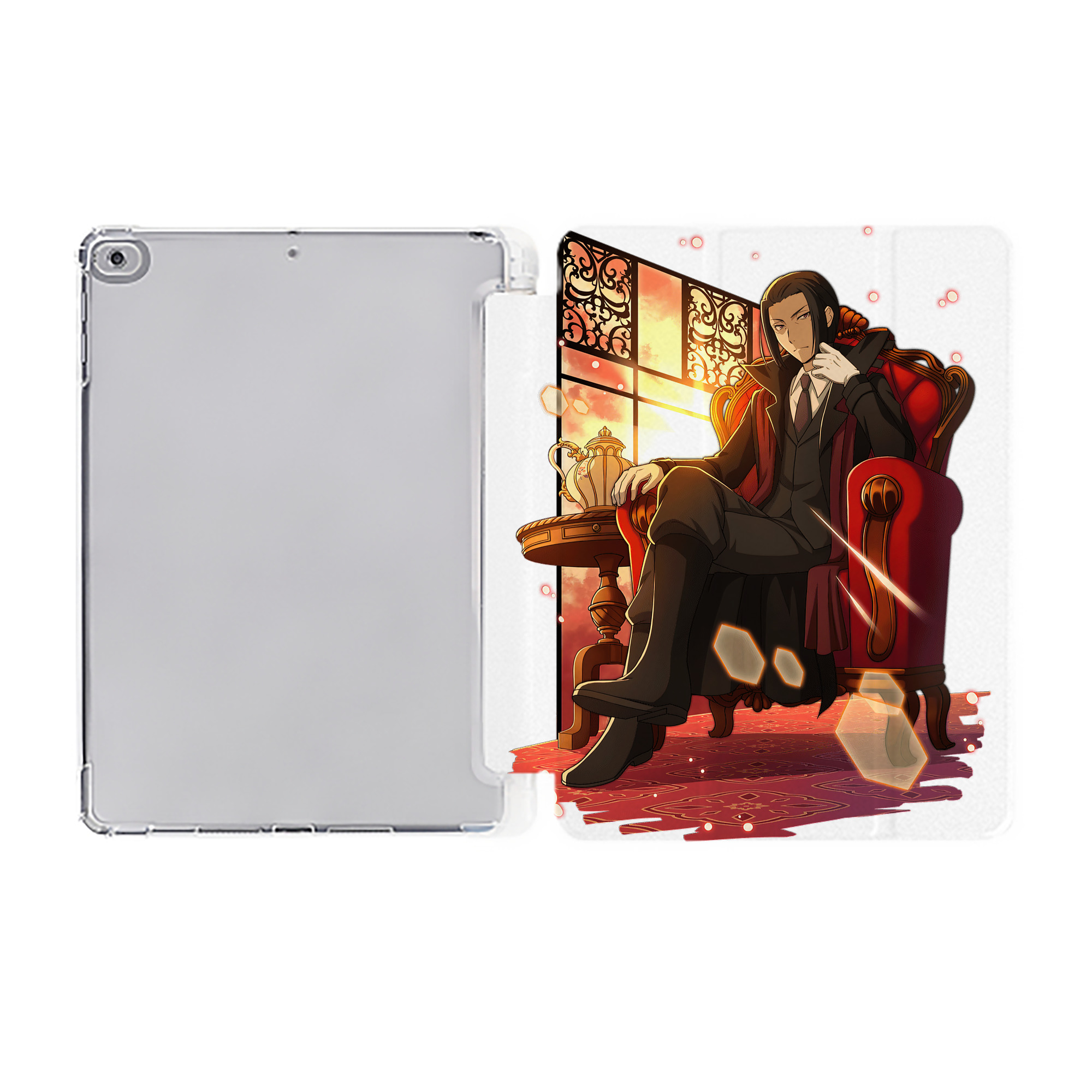 （画像用） 文豪ストレイドッグス Bungo Stray Dogs IPad ケース ペン収納付き 三つ折りスタンド PUレザー×シリコン 対応機種9.5/10.5/10.9インチ